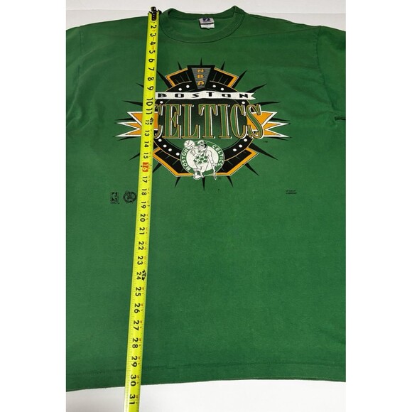 Logo 7 Celtics Shirt Men's Size XL 80s Vintage Single Stich Boston NBA Made USA - Picture 9 of 10